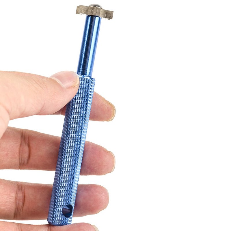 HIFROM Groove Sharpener with 6 Heads - Golf Club Groove Sharpener Re-Grooving Tool and Cleaner for All Irons Pitching Sand Lob Gap and Approach Wedges and Utility Clubs Blue Color - Image 3